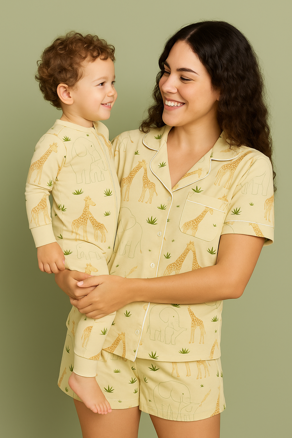 Zipper romper - Safari