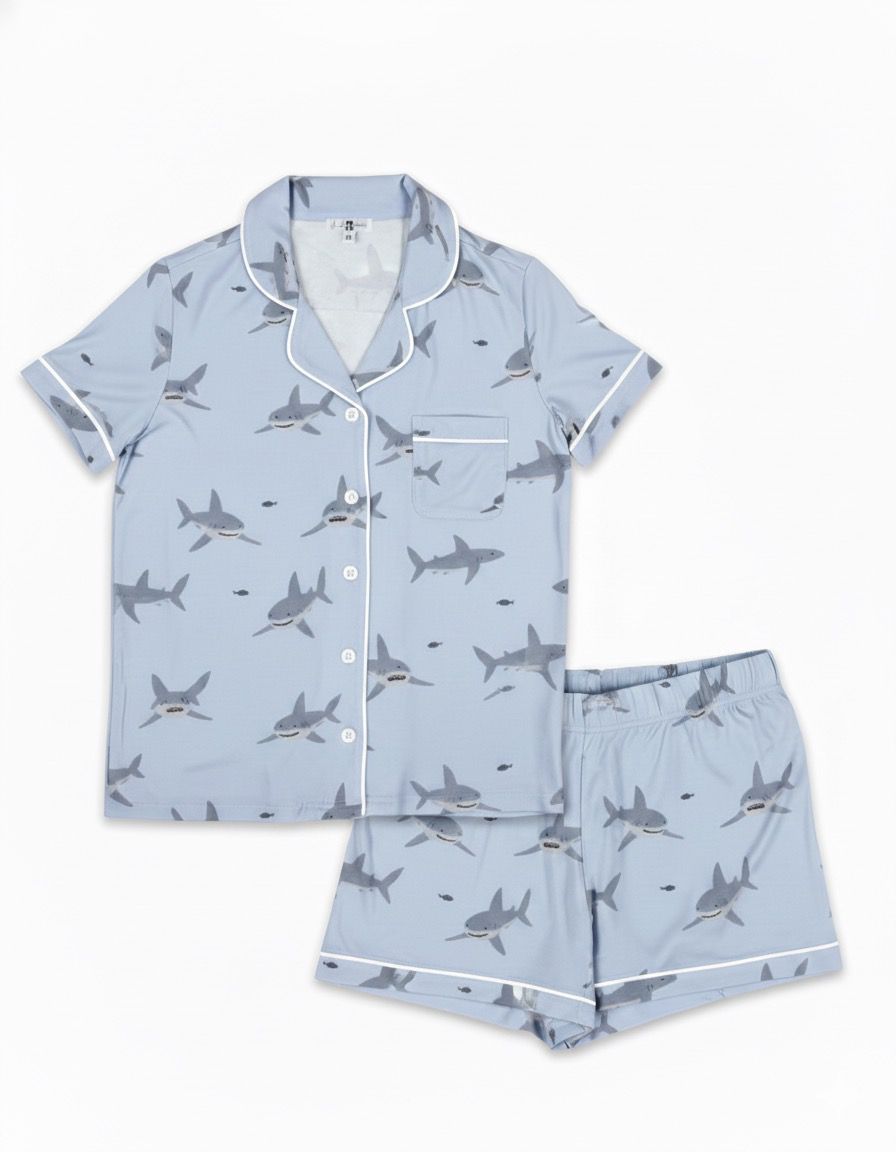 Pijama de short para Mamá -Tiburones